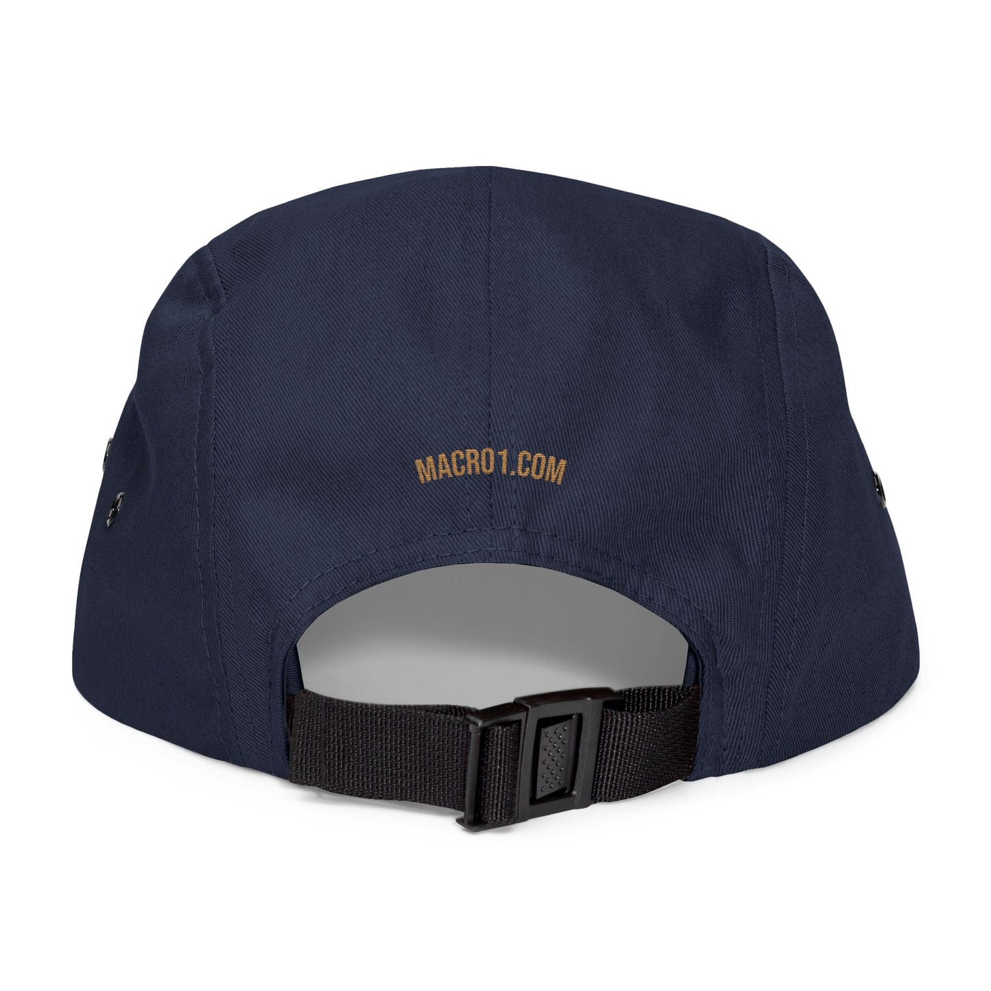 MACRO1 5-PANEL EMBROIDERED CAP | GOLD LETTERING