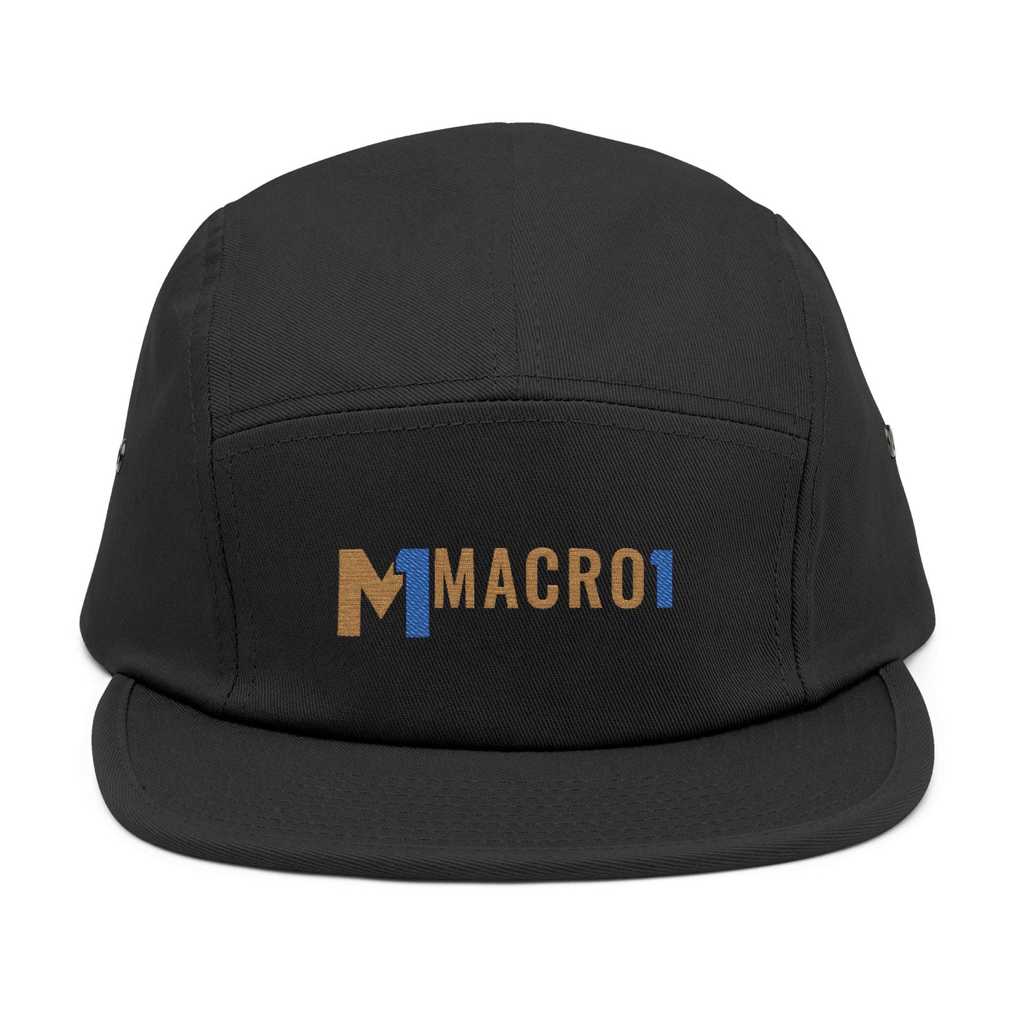 MACRO1 5-PANEL EMBROIDERED CAP | GOLD LETTERING