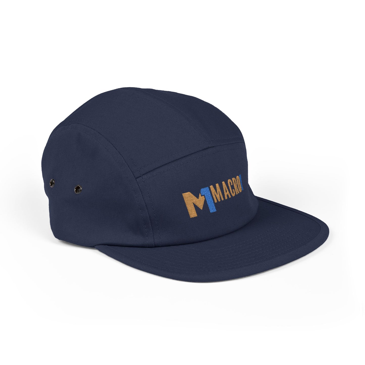 MACRO1 5-PANEL EMBROIDERED CAP | GOLD LETTERING