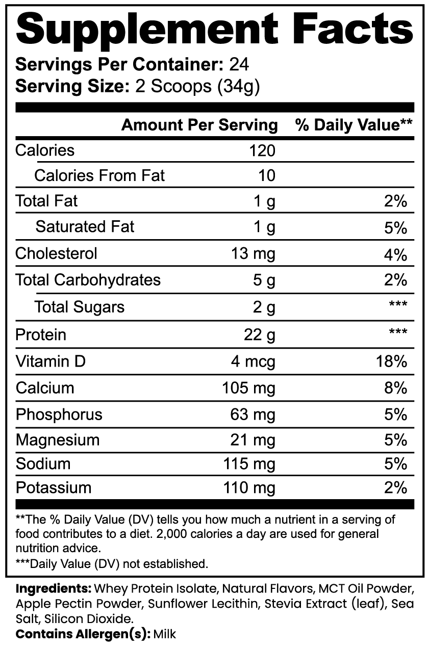100% WHEY PROTEIN ISOLATE - VANILLA | 24 SERVINGS