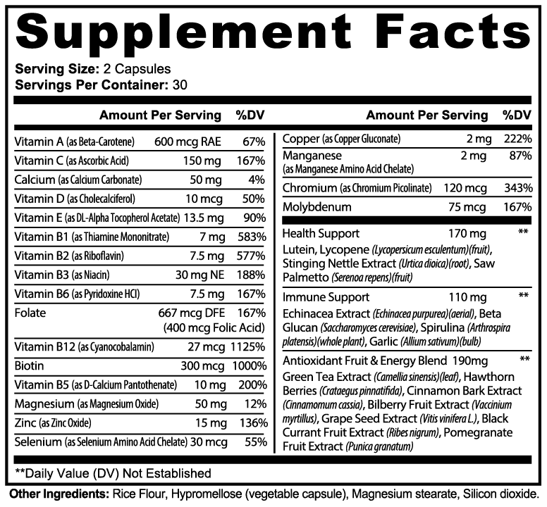 COMPLETE MULTIVITAMIN | 30 SERVINGS