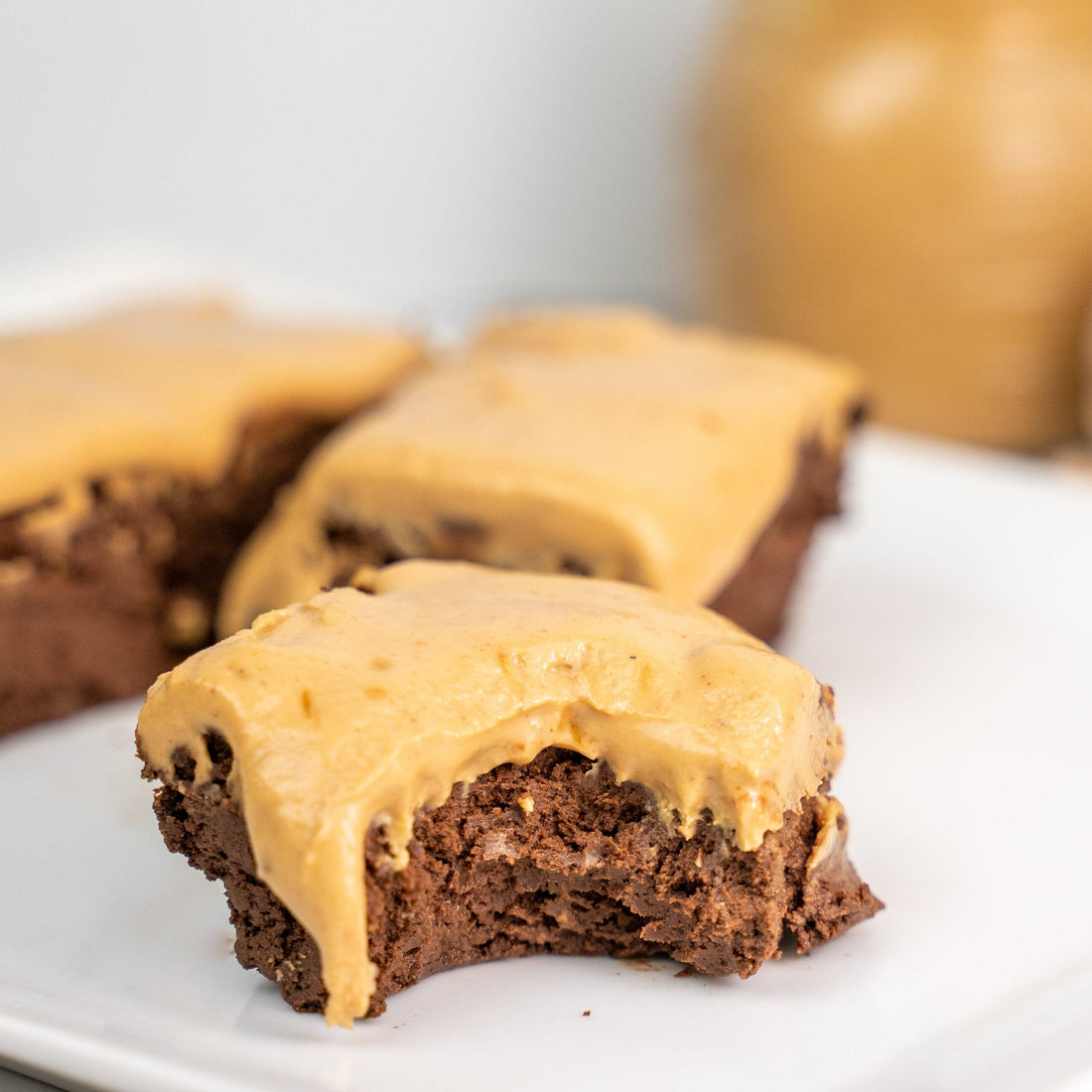 Vegan Chocolate Peanut Butter Protein Brownies