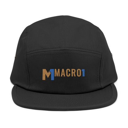 MACRO1 5-PANEL EMBROIDERED CAP | GOLD LETTERING