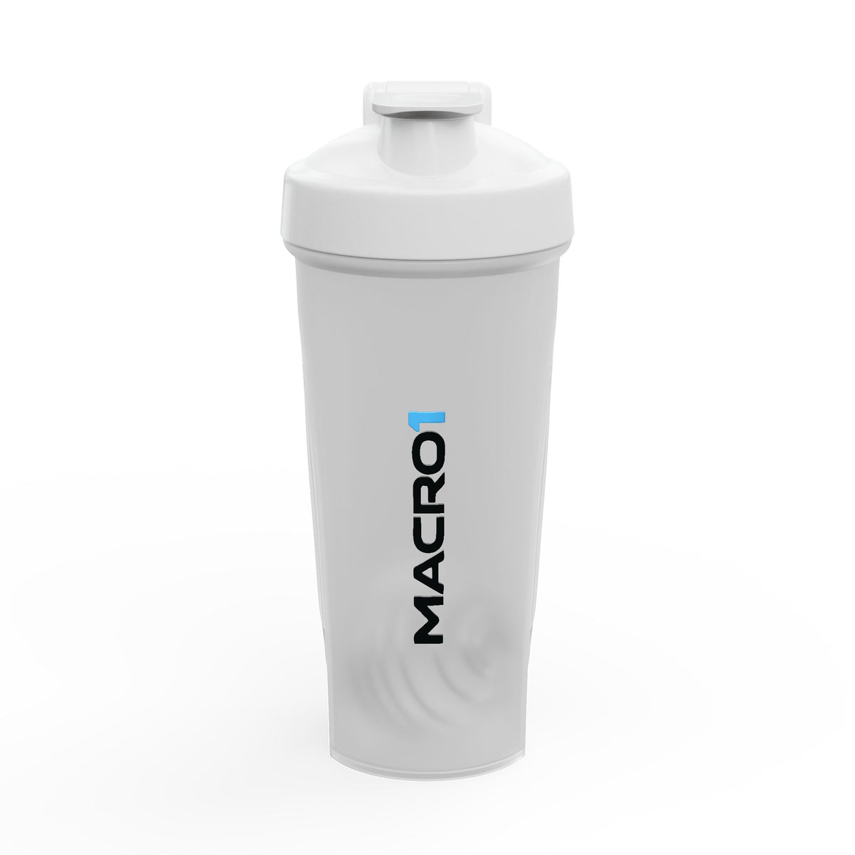 White shaker bottle with 'shadow athletics' logo on a white background
