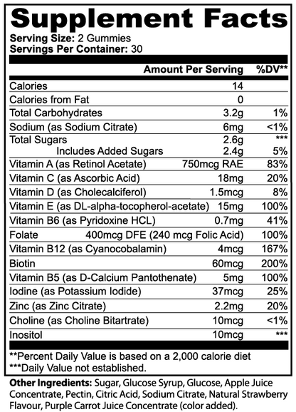 MULTIVITAMIN GUMMIES (ADULT) - 30 SERVINGS