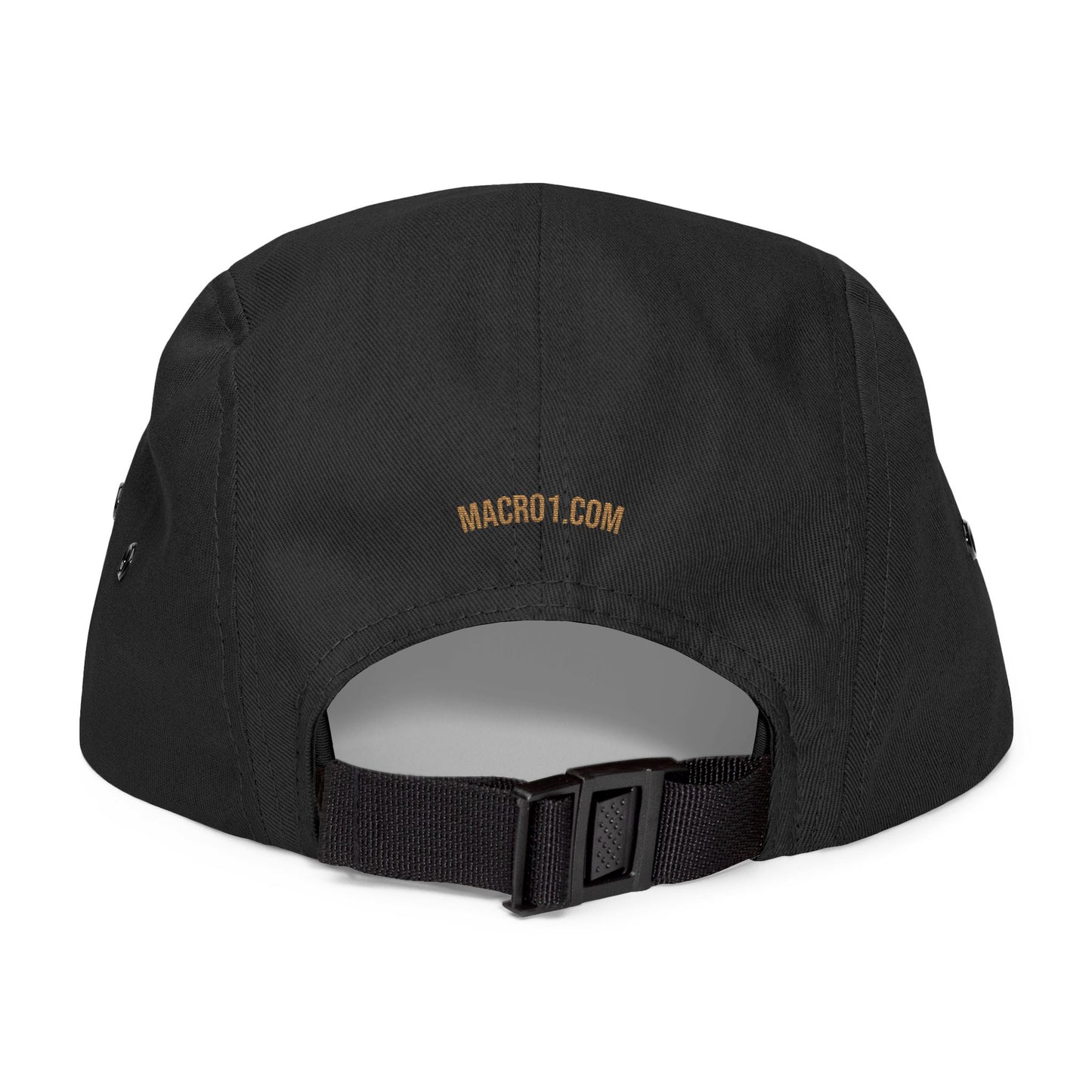 MACRO1 5-PANEL EMBROIDERED CAP | GOLD LETTERING