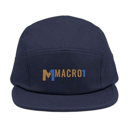 MACRO1 5-PANEL EMBROIDERED CAP | GOLD LETTERING