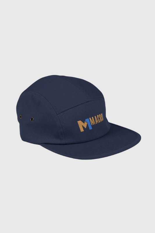 MACRO1 5-PANEL EMBROIDERED CAP | GOLD LETTERING