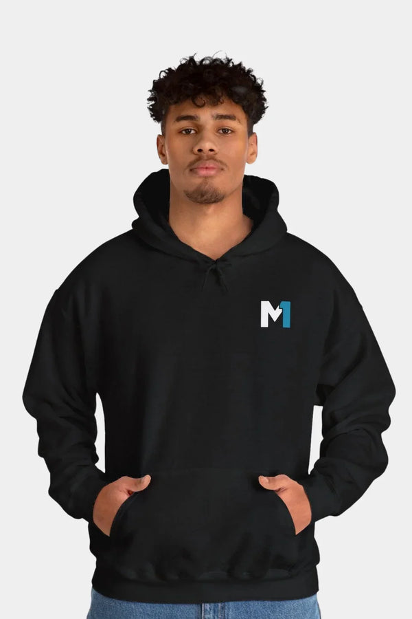 UNISEX HEAVY-BLEND HOODIE - MACRO1 Black